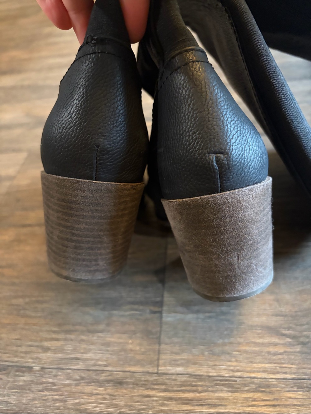 Women’s Lucky Brand Black Balissa Leather 90s Minimalist Tall Boots Size 8.5 M - Picture 8 of 9